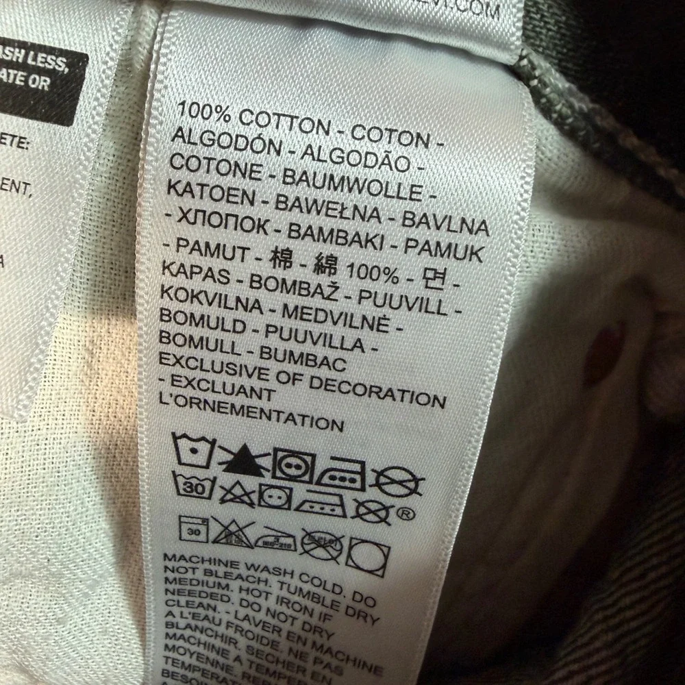 Levis 501 Original Fit Men's Olive‎ Green Crinkle Wash Button Fly Jeans 35x29